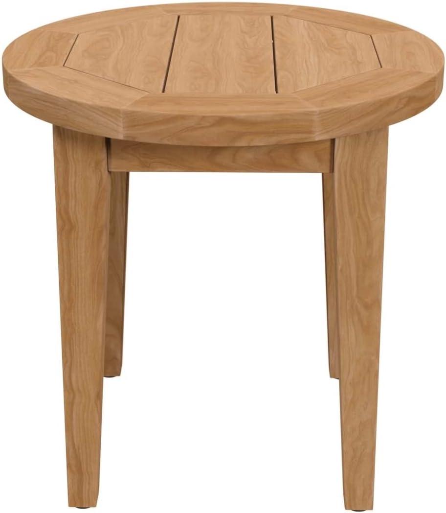 Modway Brisbane Teak Wood Outdoor Patio Side Table in Natural