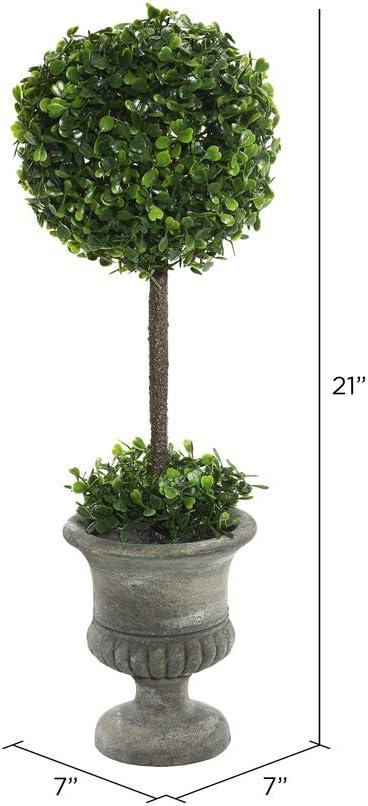 Vickerman 21" Artificial Green Boxwood Topiary.