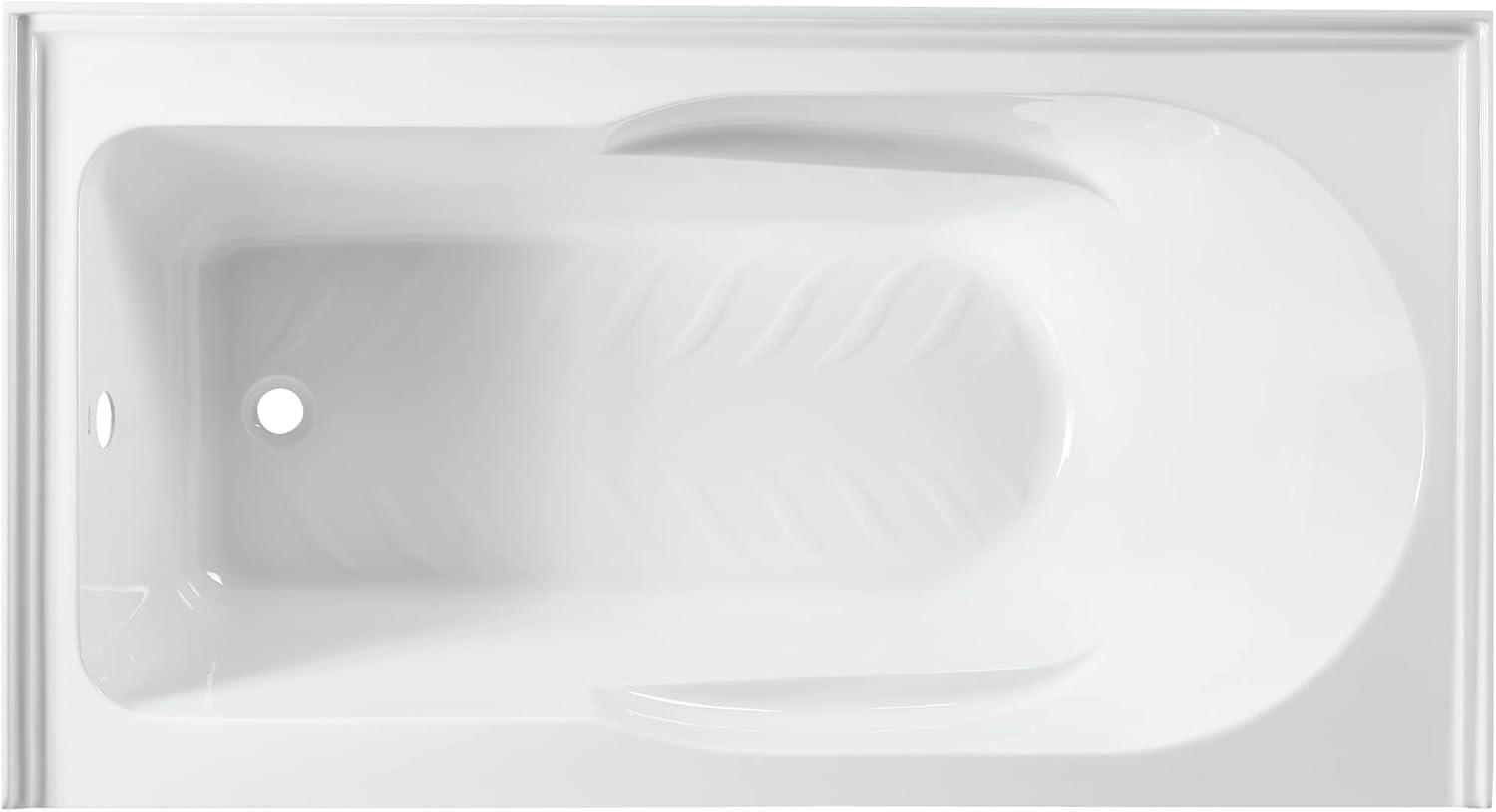 Concorde 60" x 32" Acrylic Glossy White, Alcove, Integral, Apron Bathtub