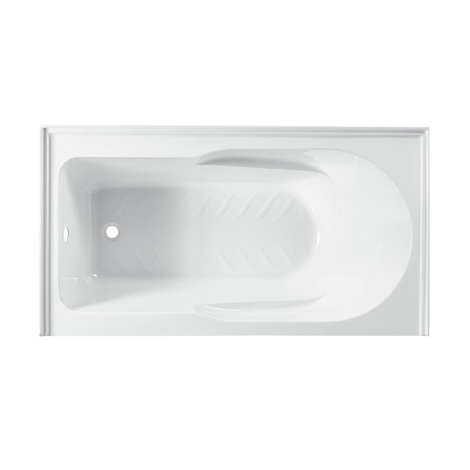 Concorde 60" x 32" Acrylic Glossy White, Alcove, Integral, Apron Bathtub