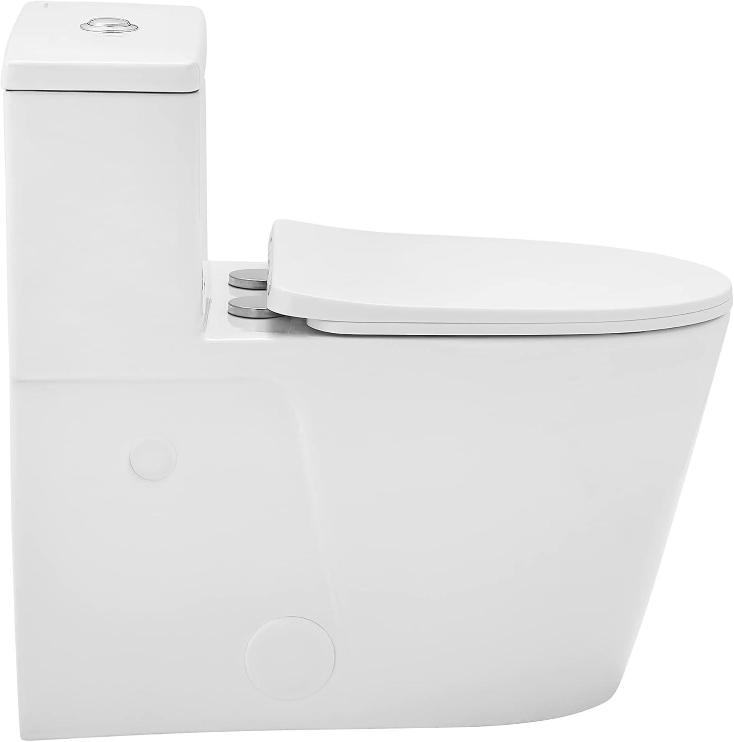 Arles One-Piece Elongated Toilet Vortex Dual-Flush 0.8/1.18 gpf