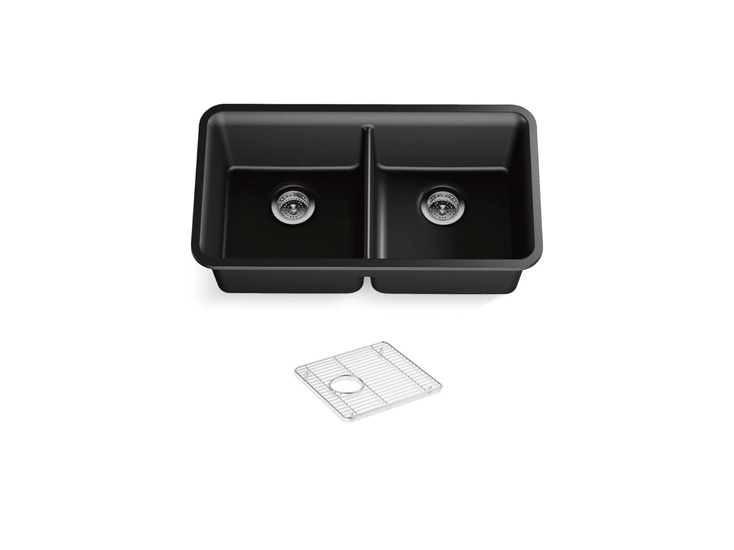 Cairn® 34" L x 18" W Under-Mount Double-Equal Kitchen Sink