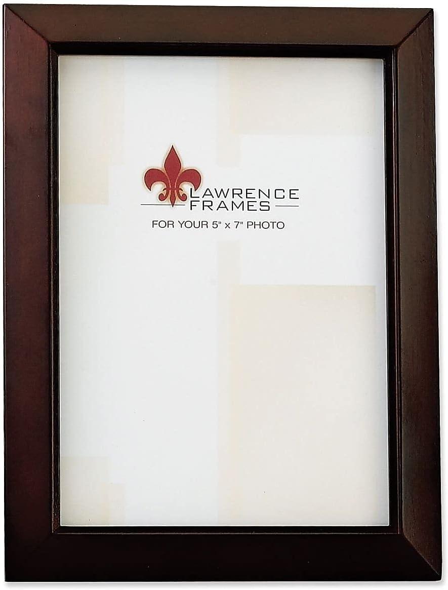 Lawrence Frames 725157 Lawrence Frames Walnut Wood 5x7 Picture Frame - Estero Collection