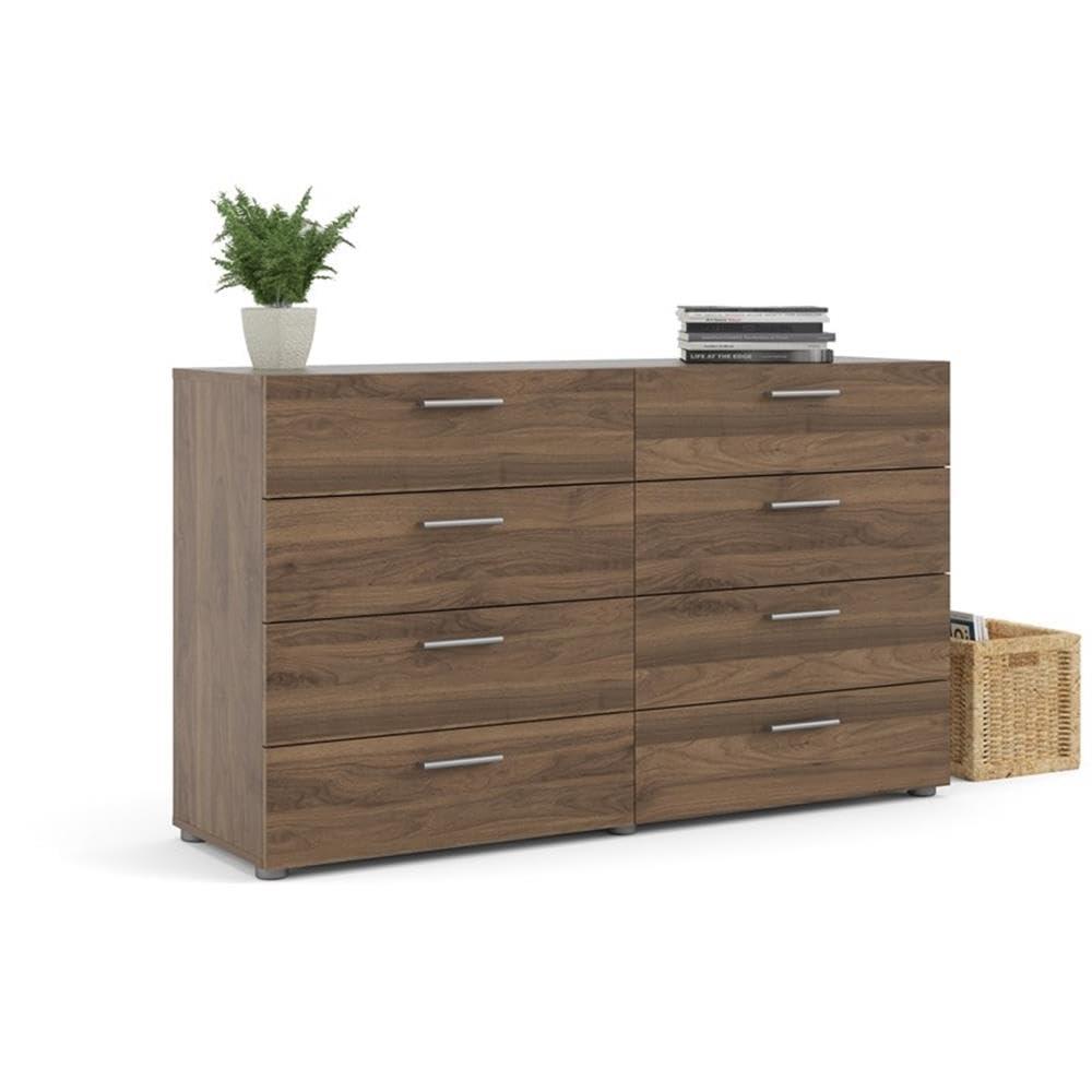 Tvilum Austin 8 Drawer Double Dresser, Walnut