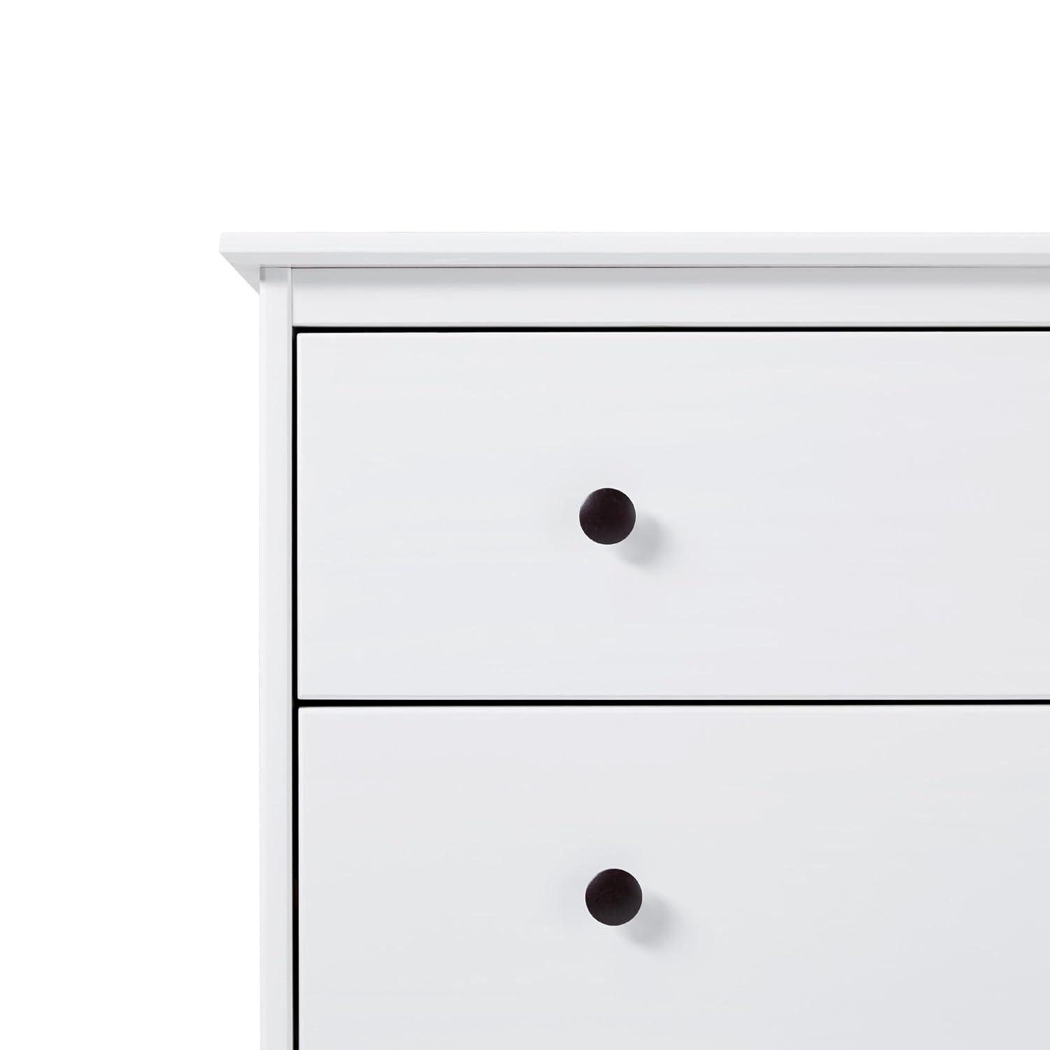 Walker Edison Tall Wood Dresser Bedroom Storage Drawer Organizer Closet Hallway, 4 Drawer, White 4 Drawers White