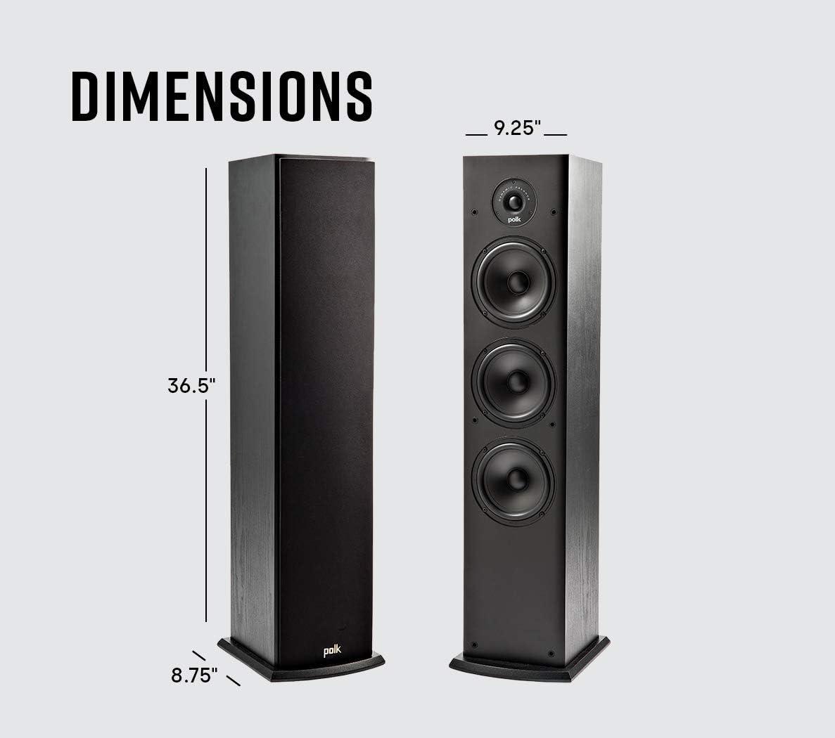 Black Wireless Floor-Standing Bluetooth Speaker with Surround Sound