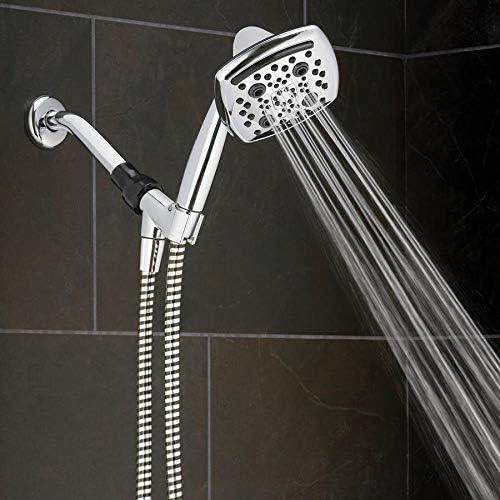Oxygenics Marvel 6.0 -Spray Chrome 4.88-in Square Handheld High Pressure Shower Head 1.8 GPM