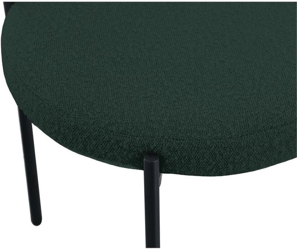 Meridian Furniture Beacon Green Boucle Fabric Dining Chair