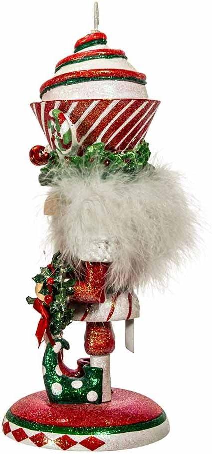 Kurt Adler 12-Inch Hollywood Cupcake Swirl Hat Nutcracker