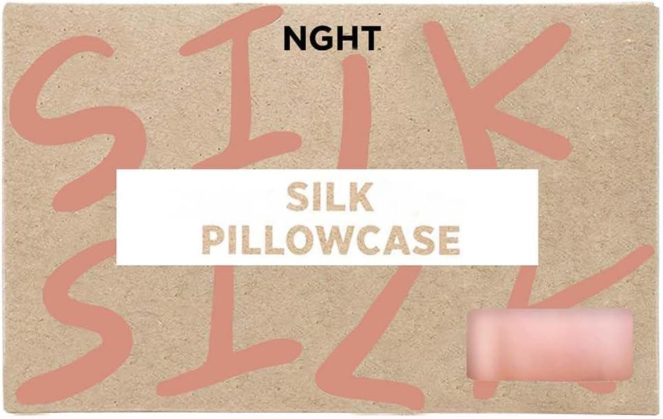 Discover Night LLC NIGHT Silk Washable Pillowcase - Luxury Mulberry Silk Pillow Covers for Skin and Hair Pink - King