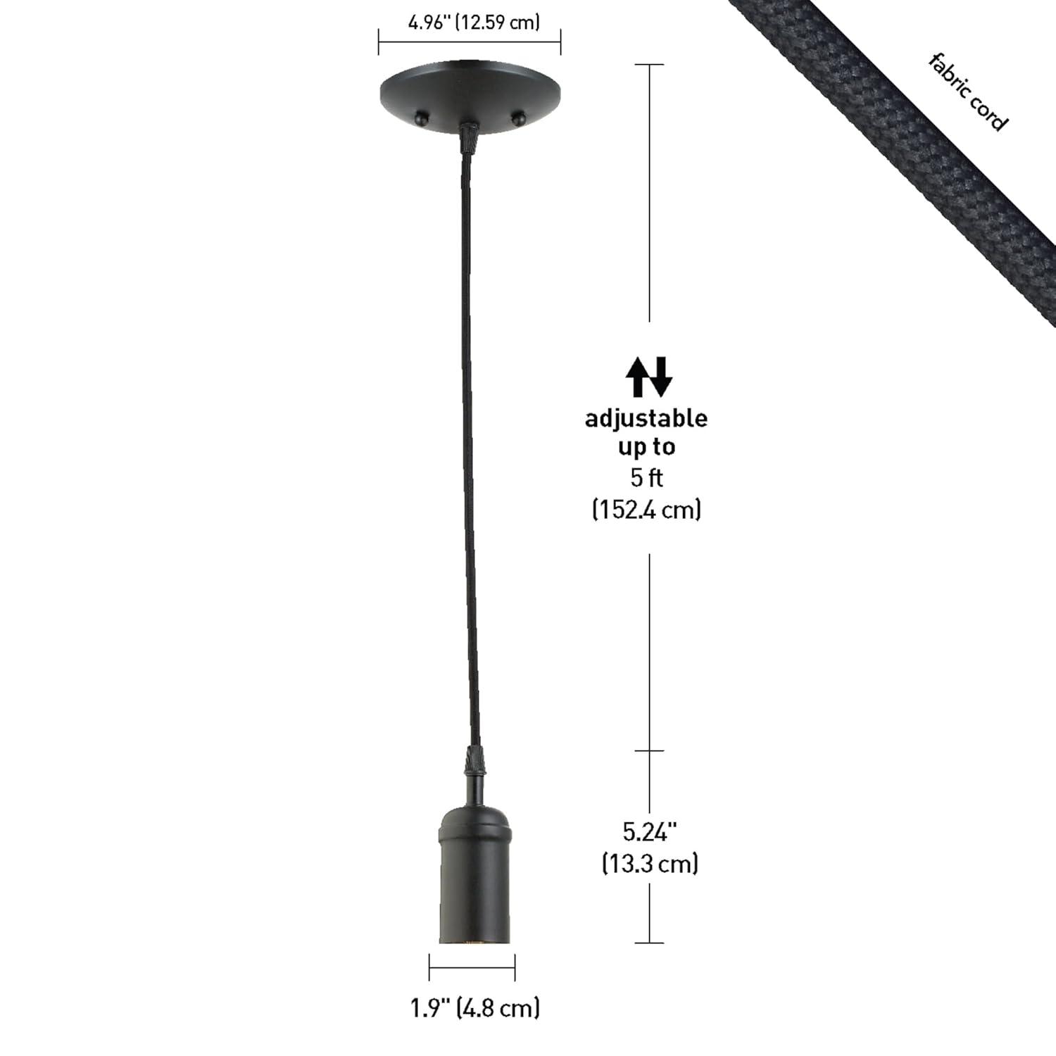 Globe Electric Leila 1-Light Brass Plug-In Pendant, 65980