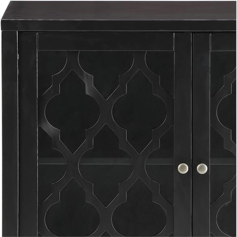 ACME Ceara Storage Console Table with Door in Black