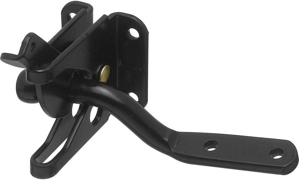 Black Steel Automatic Gate Latch with 4-Inch Bar