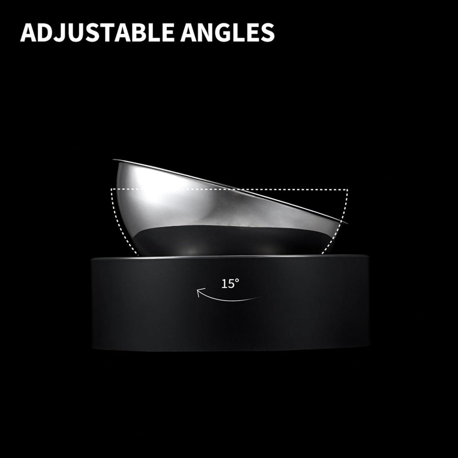 PETKIT Raised Dog Cat Food Bowl 304 Stainless Steel, Elevated Pet Food and Water Bowl Dishes, Elevated Cat Bowls, Non-Slip Tilted Cat Bowl No Spill