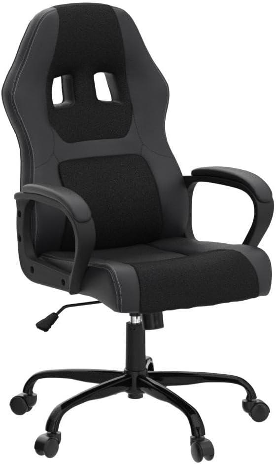 Dkelincs Gaming Chair Adjustable Game Chair PU Leather Computer Chair High Back Office Desk Chair with 360° Rolling Wheels & Lumbar Support for Teen, Red