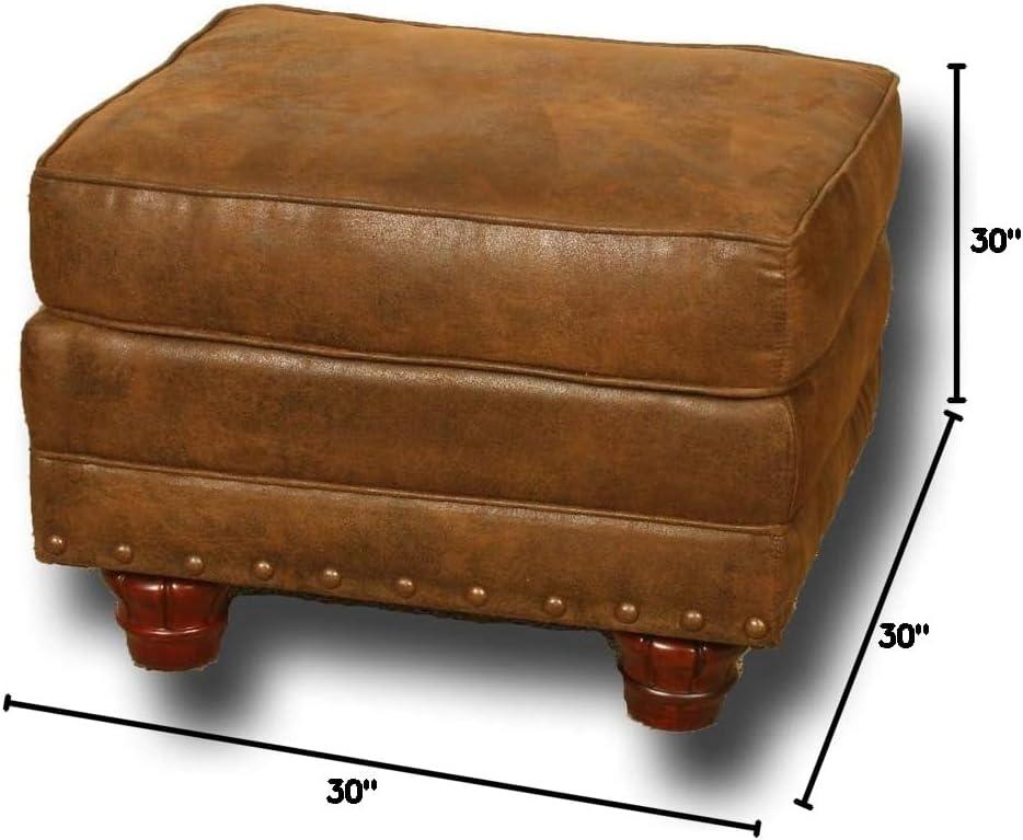 American Furniture Classics Model Number 9900-90 Sedona Ottoman with Nail Head Accents