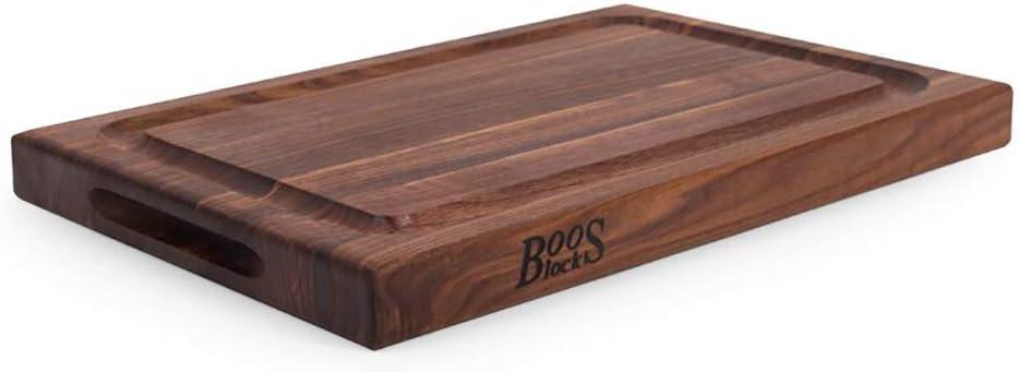 John Boos John Boos Reversible 18" Barbecue Carving Cutting Board w/ Juice Groove, Walnut