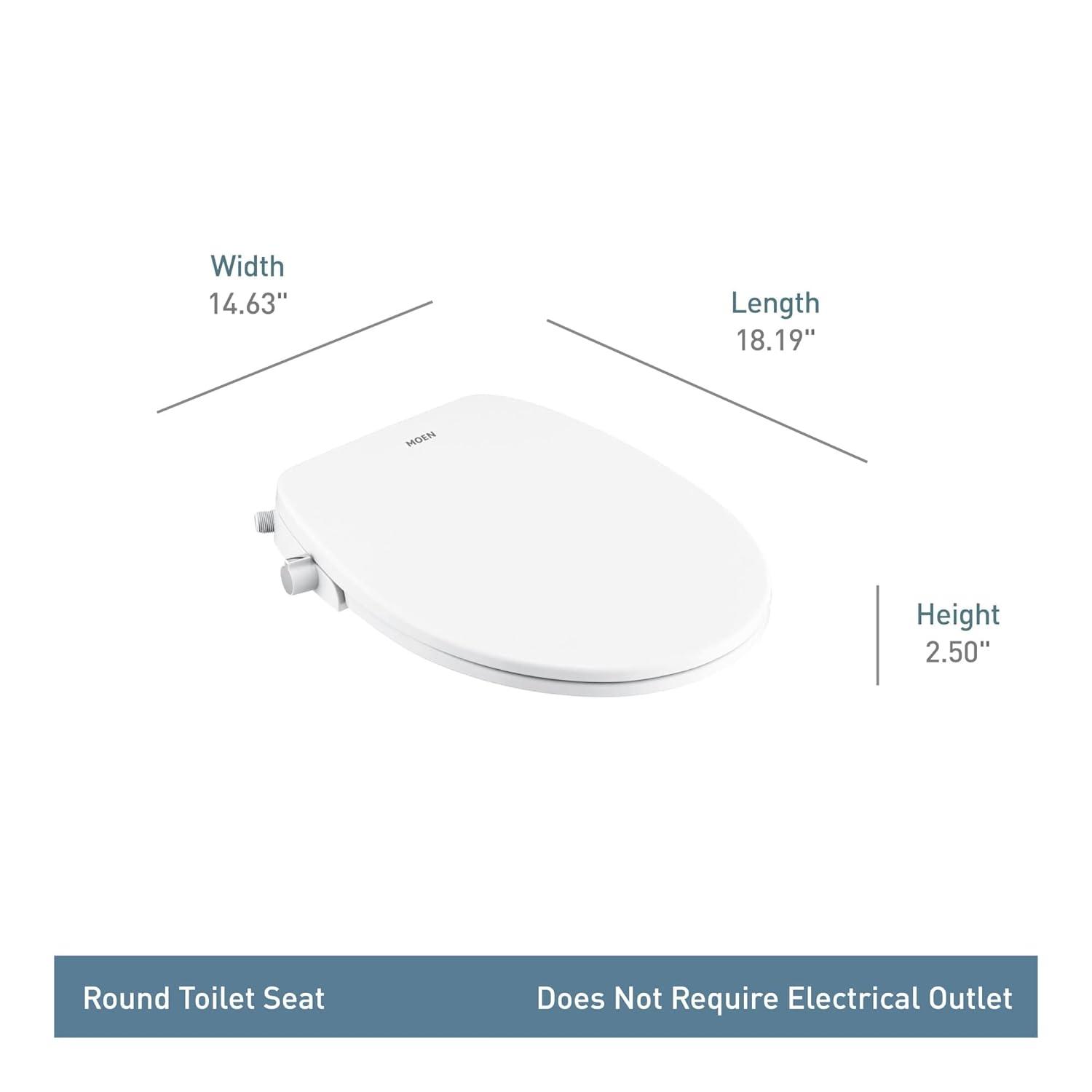 2-Series Non Electronic Bidet Seat for Round Toilets in White