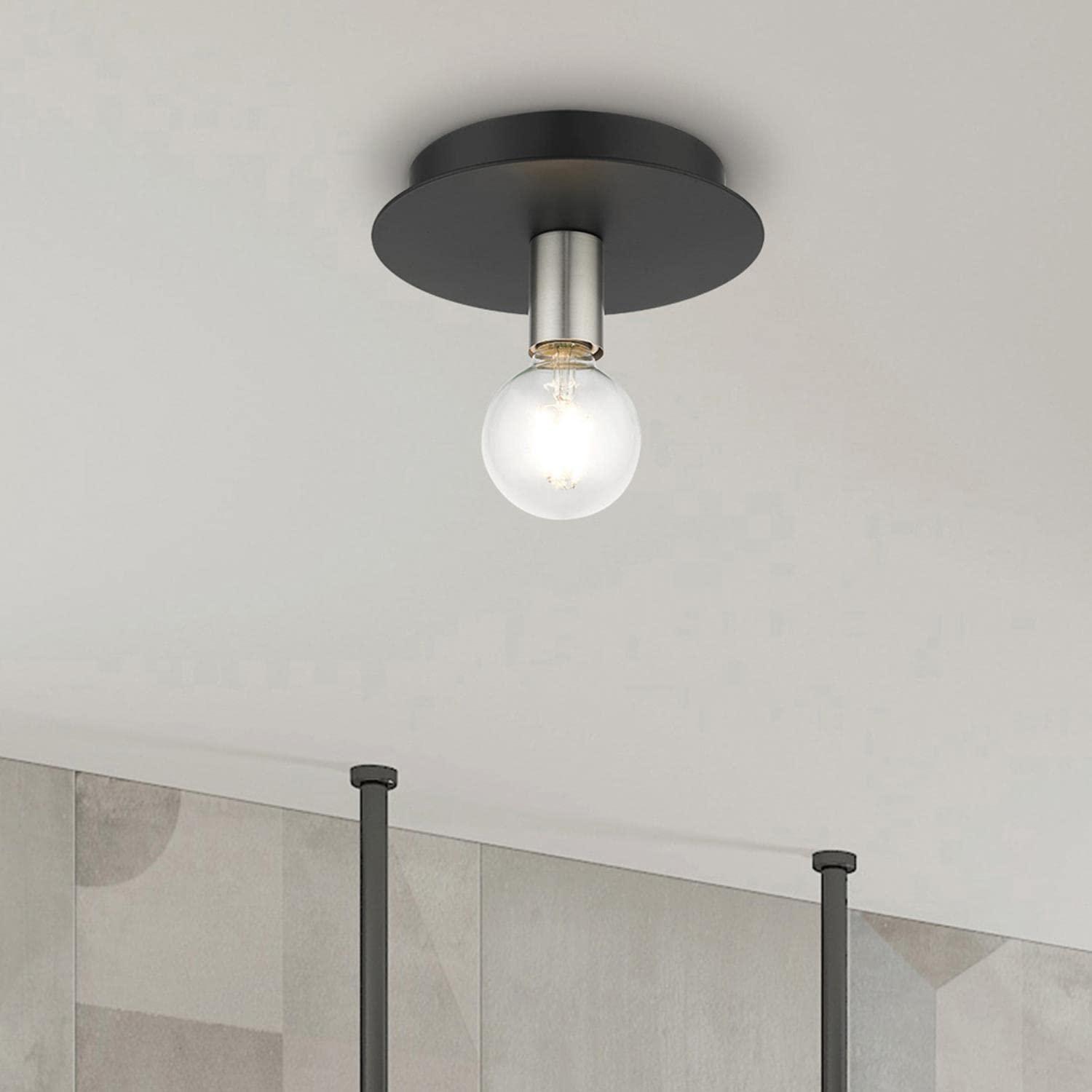 Livex Lighting Hillview 1 - Light Flush Mount in Black