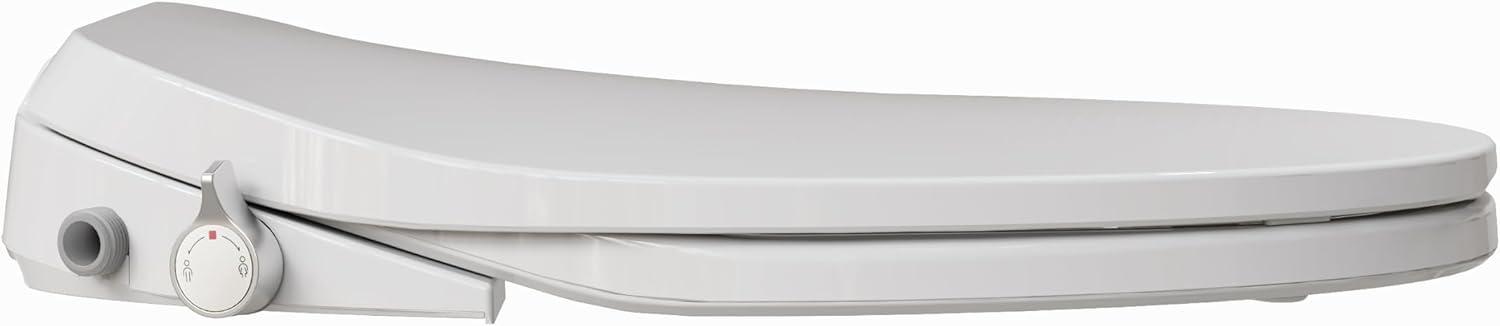 Unplugged Elongated Bidet Seat with Dual Stainless Nozzle and Adjustable Water Pressure