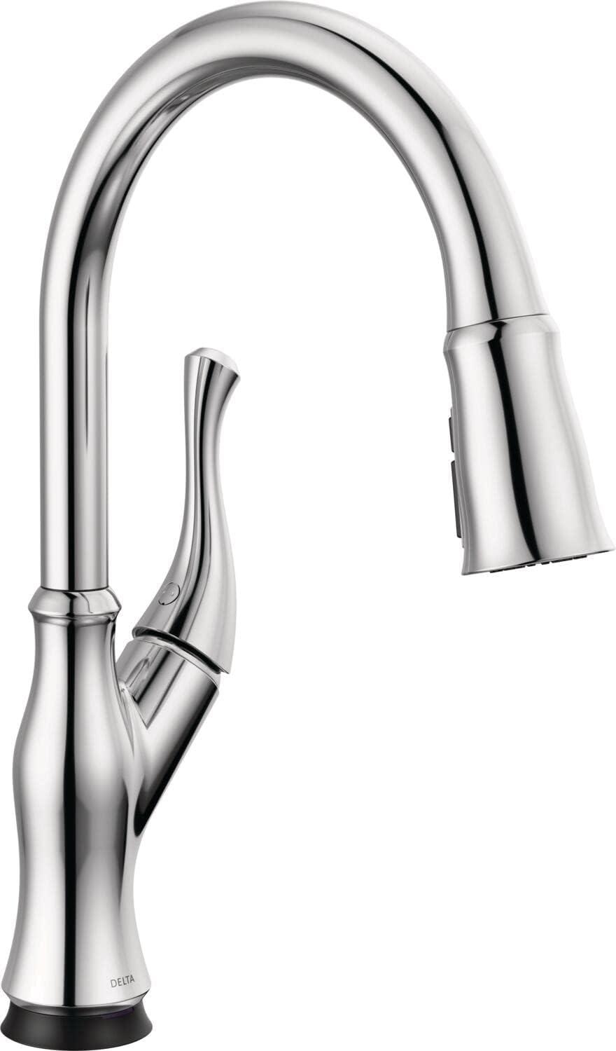 Delta Faucet Ophelia Touch Kitchen Faucet Chrome, Chrome Kitchen Faucets with Pull Down Sprayer, Kitchen Sink Faucet, Touch Faucet for Kitchen Sink, Delta Touch2O Technology, Chrome 19888TZ-DST