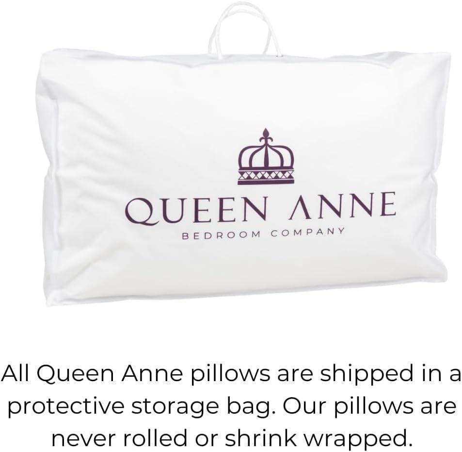 Extra Firm Bed Pillow - The LoftKing by Queen Anne Pillow - High Loft - Superior Luxury Meets Superior Support (King Size)