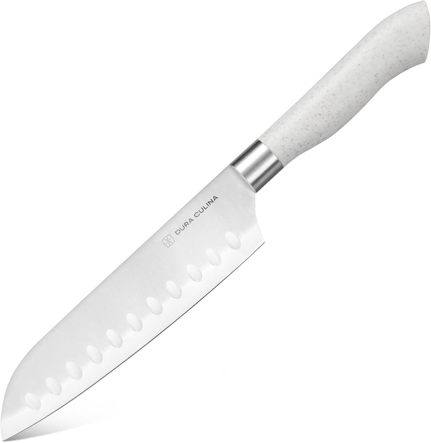 Eco-Friendly Blue High Carbon Stainless Steel Santoku Knife Set