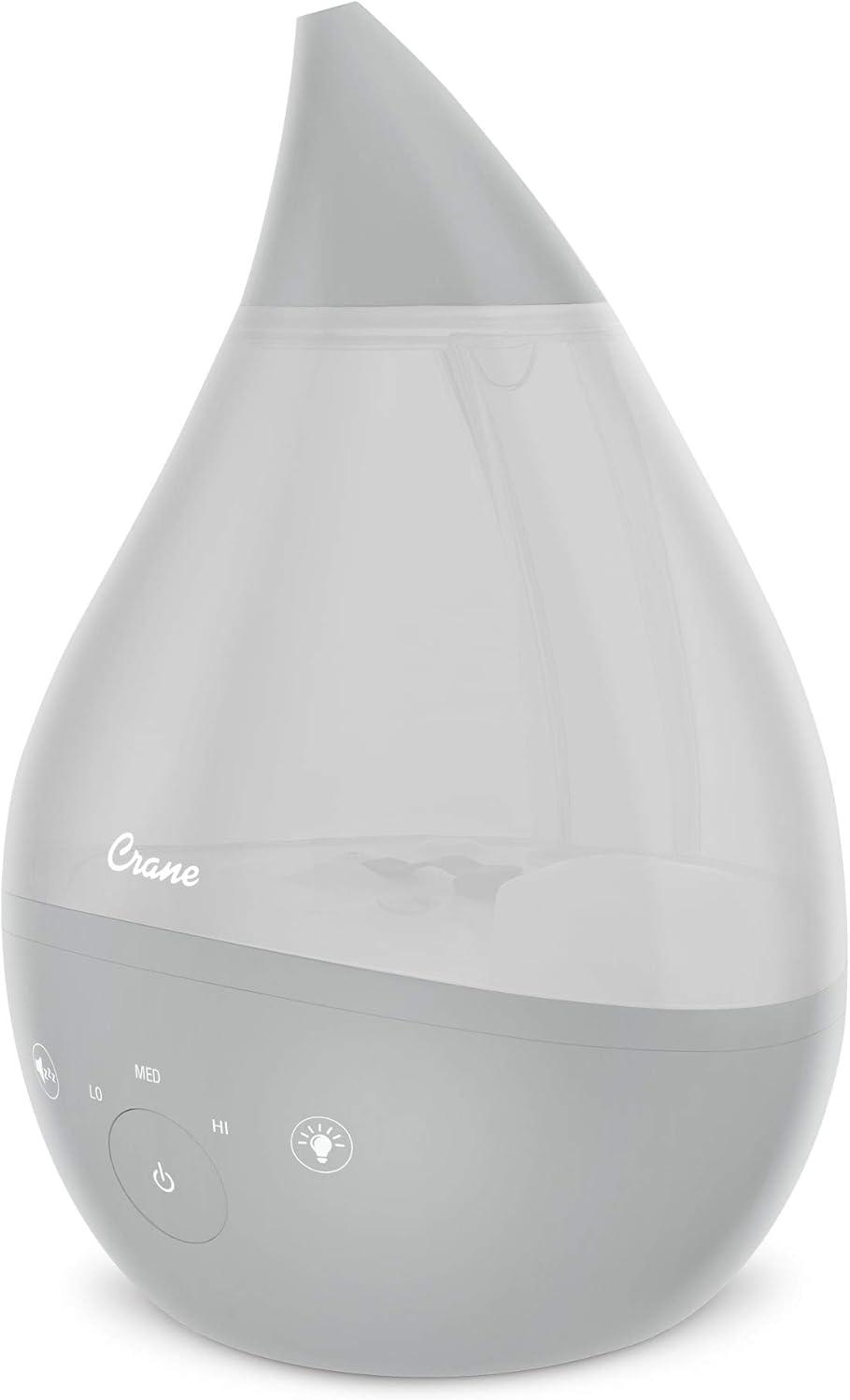 Gray Ultrasonic Cool Mist Humidifier with Sound Machine, 1 Gallon