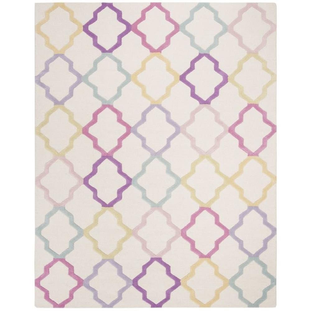 Safavieh Kids SFK102 Hand Tufted Indoor Area Rug - Ivory/Multi - 8'x10' - Safavieh