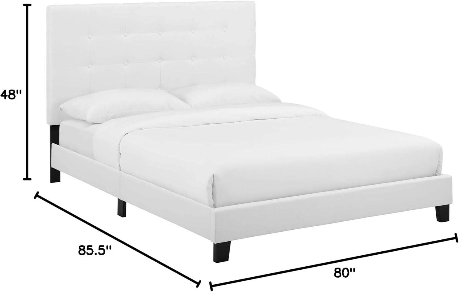 Modway Melanie Tufted Button Upholstered Fabric Platform Bed