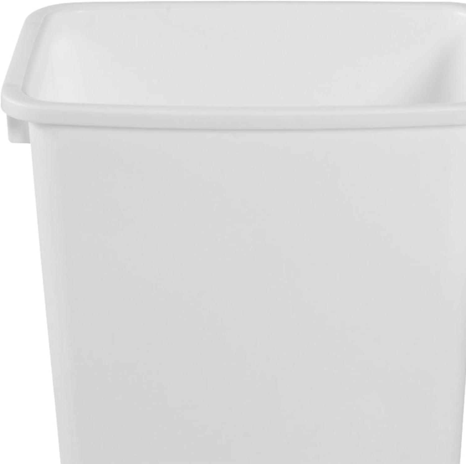 Rubbermaid 21 Quart Traditional Open-Top Wastebasket Indoor Trash Bin Container for Kitchens, Bathrooms, or Home Offices, White