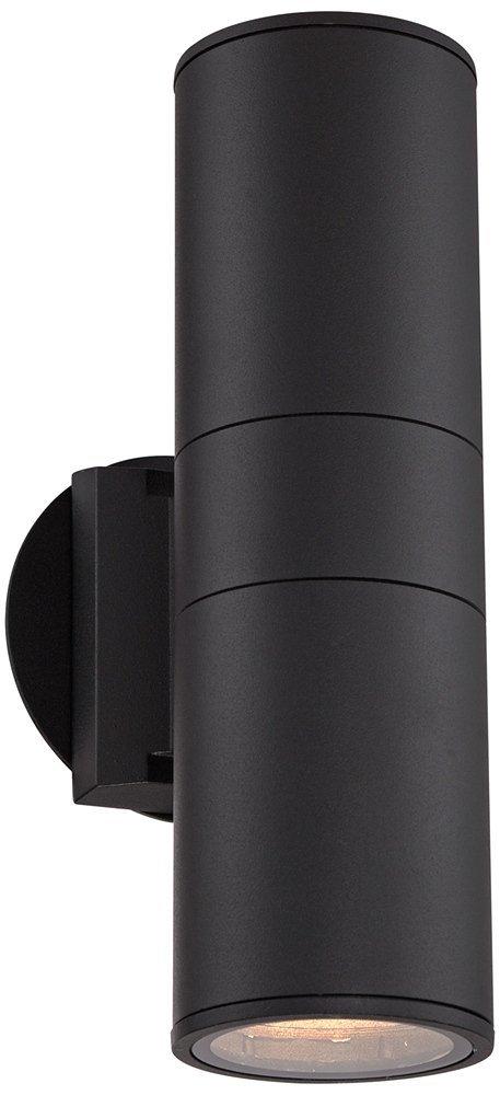 Possini Euro Design Ellis Modern Outdoor Wall Light Fixture Black Cylinder Up Down 11 3/4" for Post Exterior Light Barn Deck Post Light House Porch