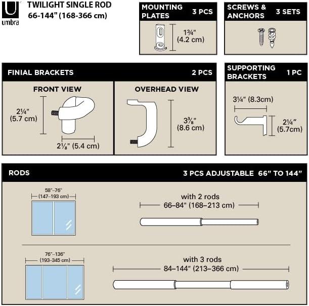 Umbra Twilight 3/4 Rod 66-144