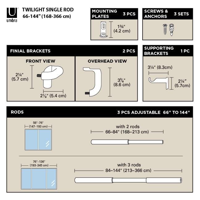 Umbra Twilight 3/4 Rod 66-144