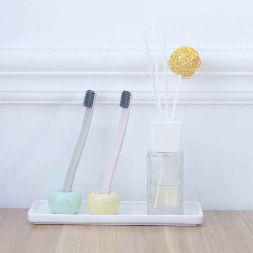 Ceramic Vanity Tray Small Rectangle, Bathtub Tray Bathroom Organizer, Cosmetics Holder for Tissue Candle Towel Plant Jewelry Ring Dish Dresser Perfume Shampoo-White(1 Pc)(Large)