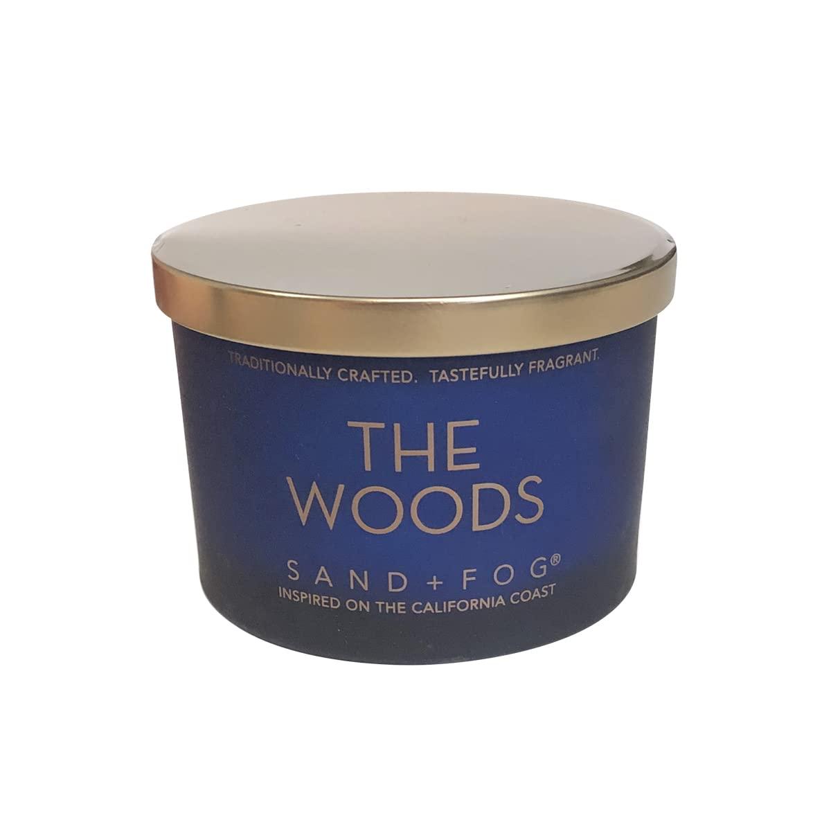Sand + Fog Scented Candle - The Woods – Additional Scents and Sizes – 100% Cotton Lead-Free Wick - Luxury Air Freshening Jar Candles - Perfect Home Decor – 12oz