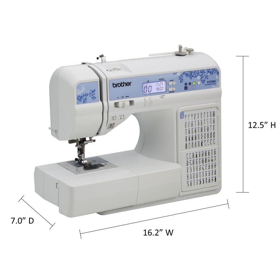 Brother CS7205 150-Stitch Computerized Sewing Machine with Wide Table, Water-Soluble Stabilizer Included