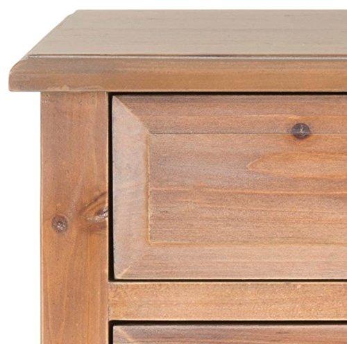 SAFAVIEH Lori End Table With Storage Drawers Red Maple