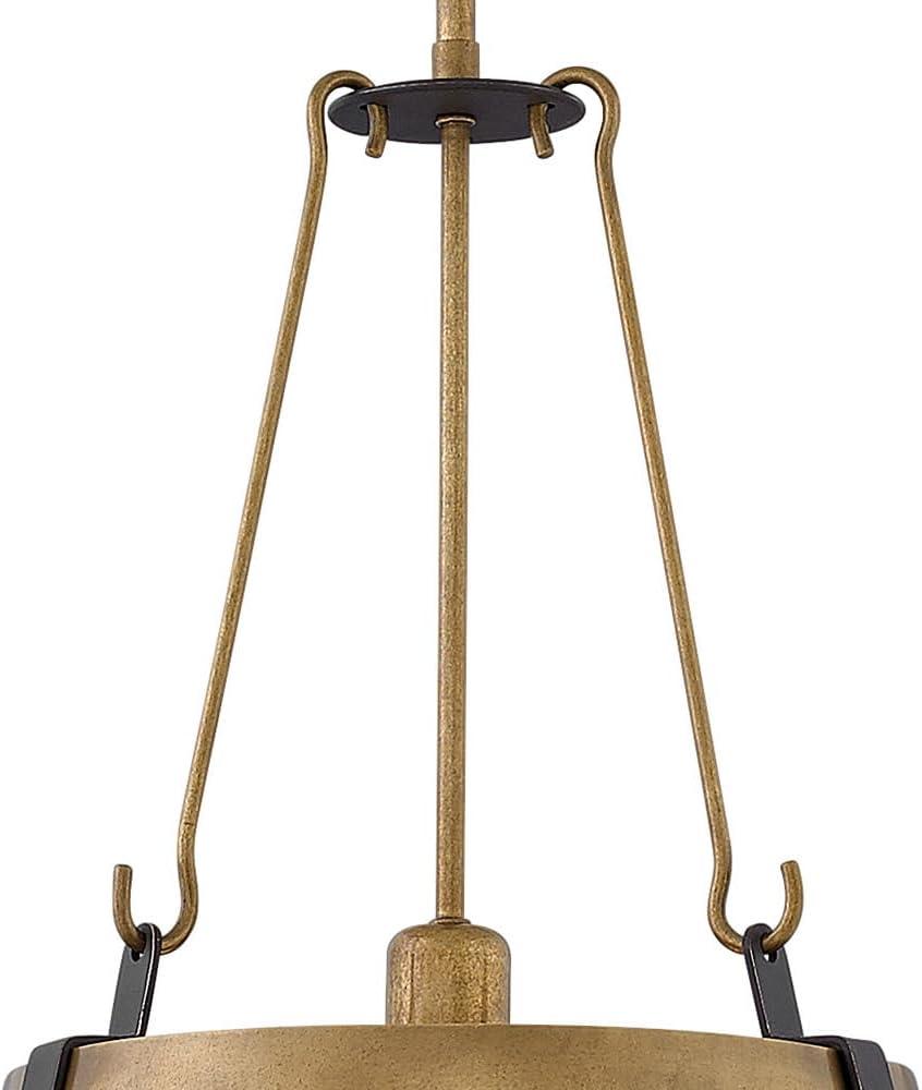 Cartwright Medium 1-Light Drum Pendant w/ Bold Rivets