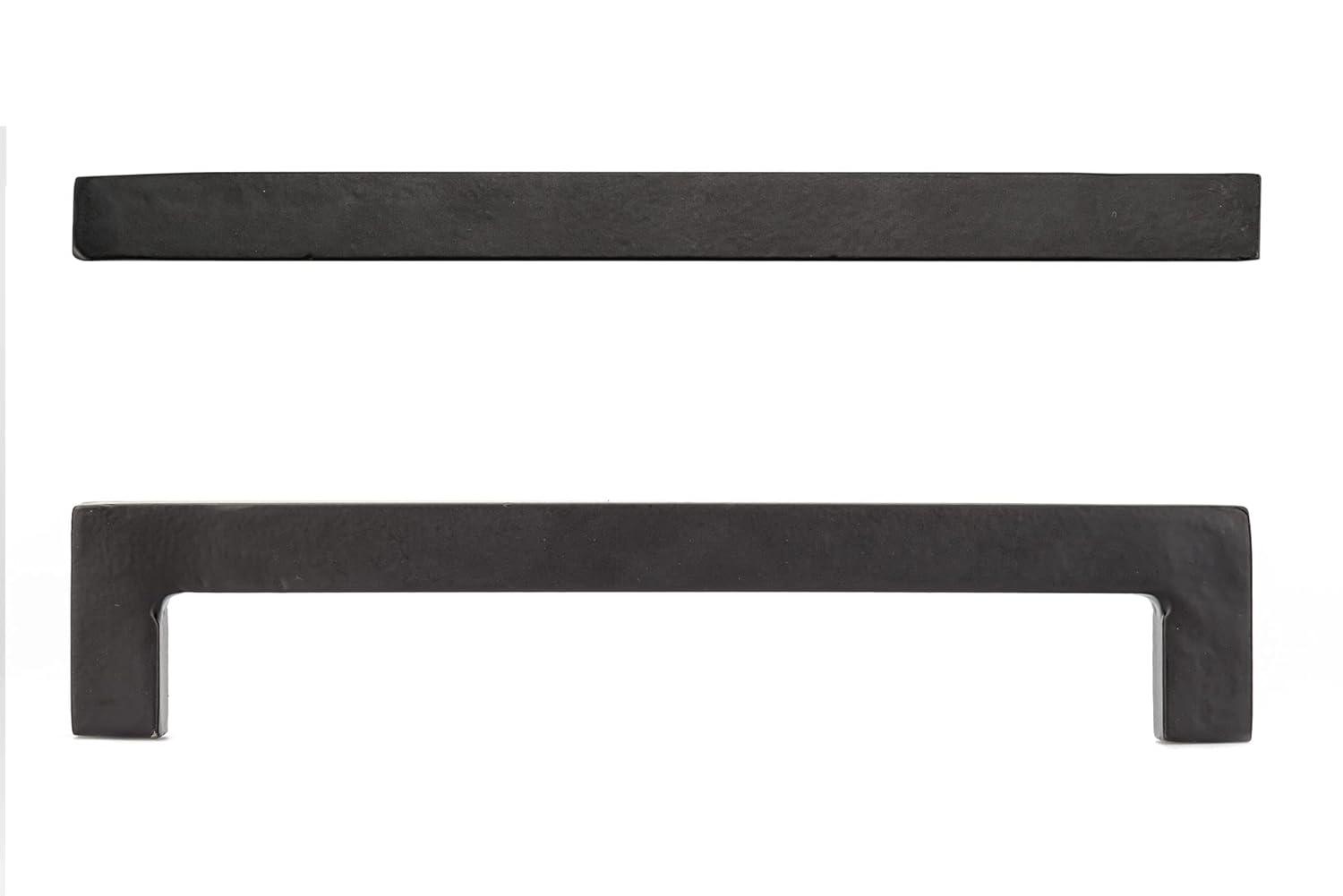 Richelieu Hardware BP9466192900 Sheffield Collection 7 9/16-inch (192 mm) Center-to-Center Matte Black Traditional Rectangular Pull Handle for Barn Doors, Cabinets, Drawers, and Furniture