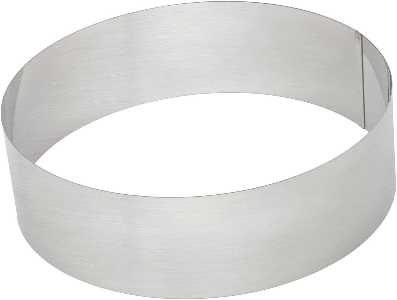 4 Piece Cake Rings for Baking Set, Stainless Steel Round Cutters for Cake Molding, Mousse, Pastries (6, 8, 10, 12 Inch)