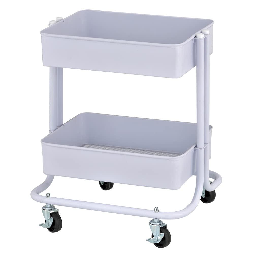 ECR4Kids 2-Tier Rolling Utility Cart, Multipurpose Storage