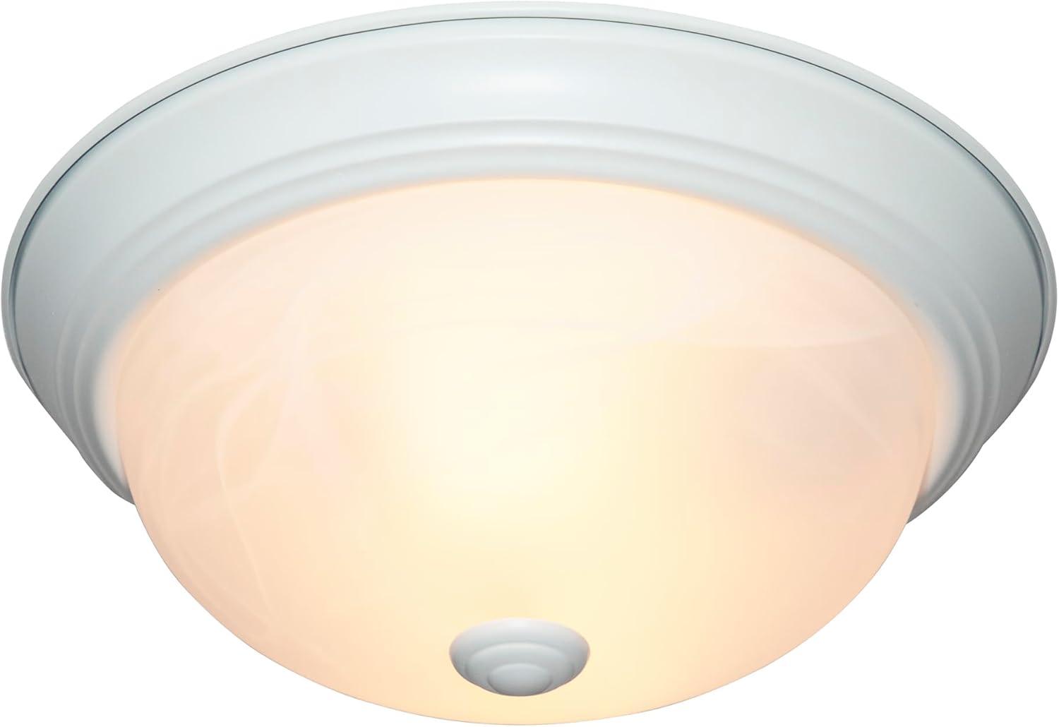Designers Fountain 11 inch 2-Light White Flush Mount Ceiling Light, 1257S-WH-AL