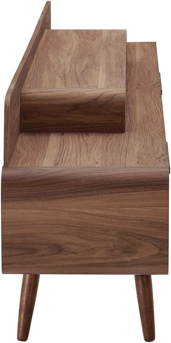 Modway Omnistand 74" Modern Style Laminate TV Stand in Walnut