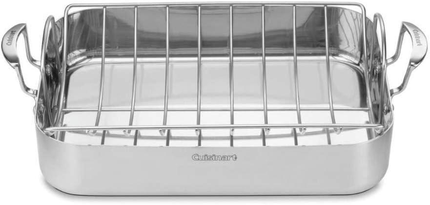 Cuisinart 16" Stainless Steel Tri-Ply Roasting Pan with Rack