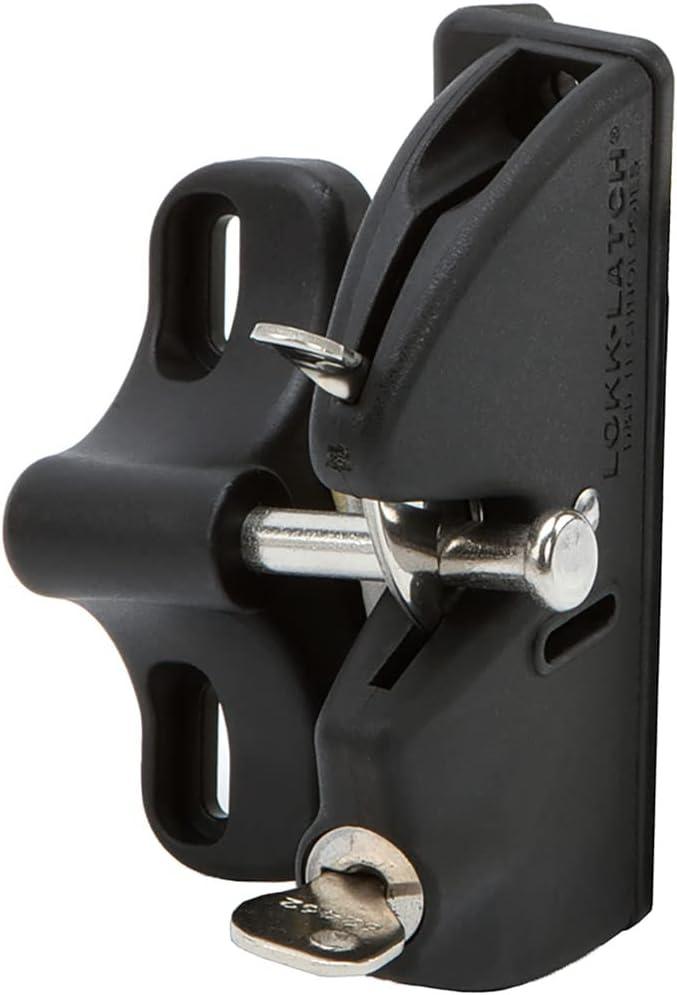 N346-201 Latch Gate Lockable, Black