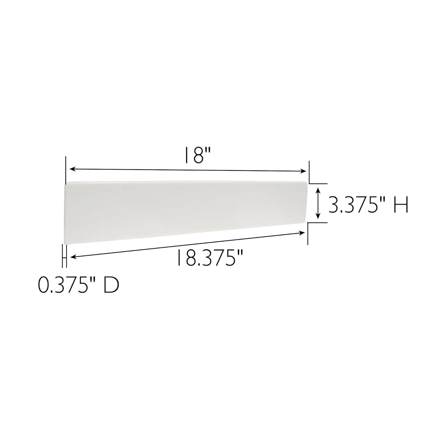 18.3 Inch Universal Cultured Marble Side Splash