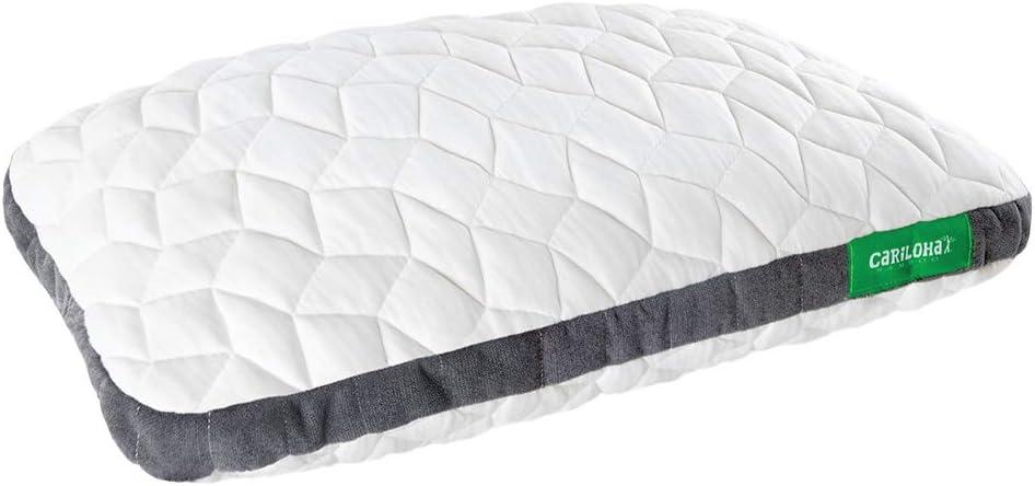 Cariloha Universal Flex Pillow Charcoal infused Viscose from Bamboo Memory Foam Standard White