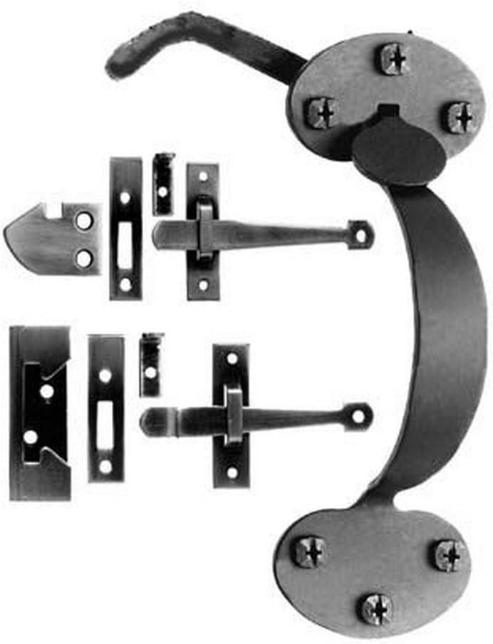 Matte Black Forged Iron Rim Latch Set