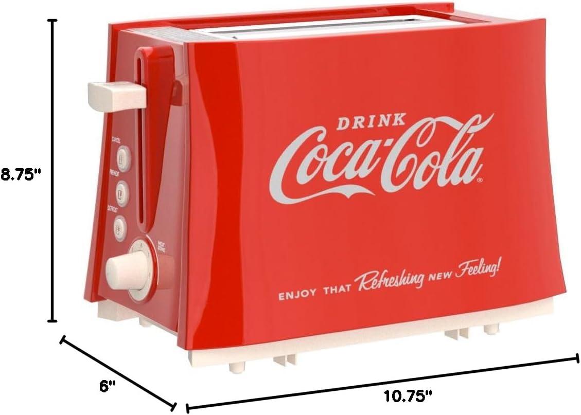 Coca-Cola Red 4-Slice Wide Slot Grilled Cheese Toaster